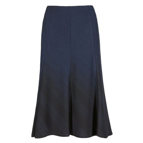 Ombre Striped A-Line Skirt