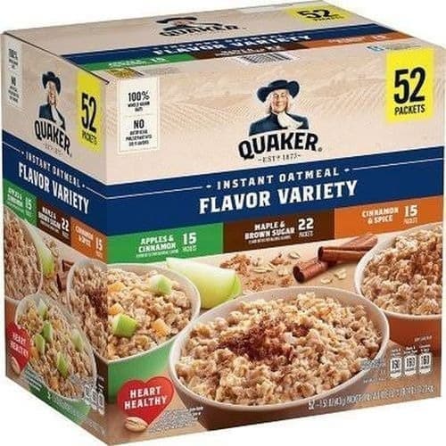 Instant Oatmeal Flavour Variety Pack 2.23kg - 52 Packets