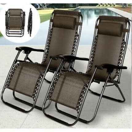 Outdoor Fabric Lounge Chair - Set Of 2