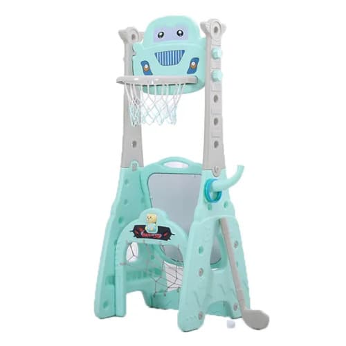 Multifunction Adjustable Basketball Stand For Kids With Blackboard, Golf And Rings