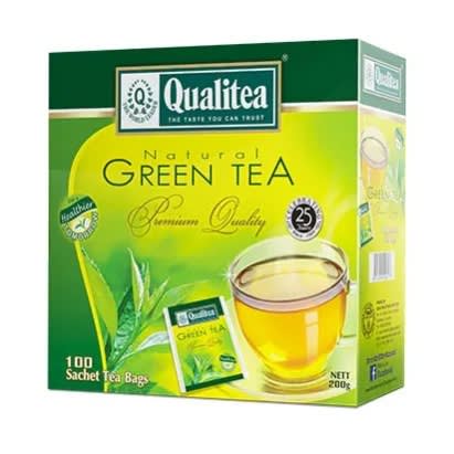 Qualitea Natural Green Tea For Health - 100 Sachet Tea Bags