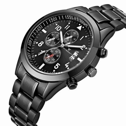 Buy Unisex Wrist Watch With Date Black in Nigeria