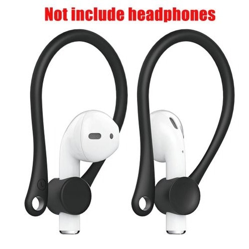 2pcs Mini Anti-fall Earhooks Earphone Holder - Black