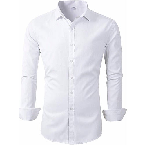 Formal Dress Shirt - White With Matching Tie For Men