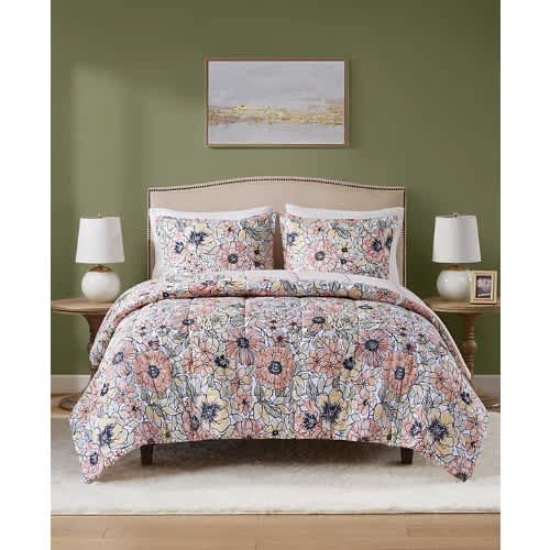 Macy's Saffron Reversible Printed 3-pc Comforter Set
