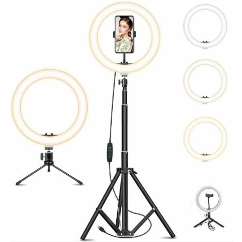 10 Inches Ring Light With Tripod Stand And Mobile Phone Holder