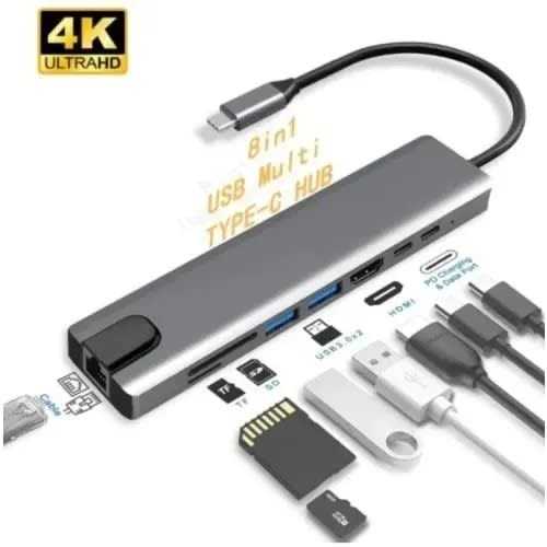 Type C To Hdmi 8 In 1 Adapter