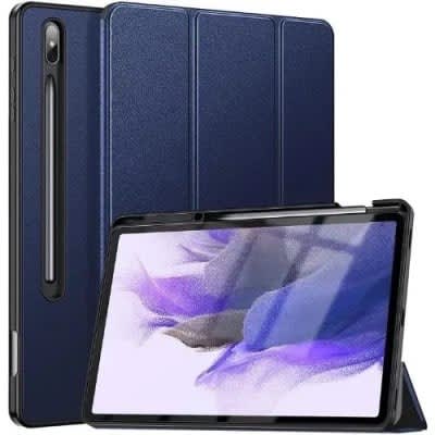 Leather Flip Case For Samsung Tab S7 Plus / S7 Fe / S8 Plus - Blue