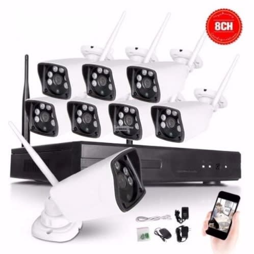 Wireless Kits 8 Channels Nvr And 8 Cctv Cameras