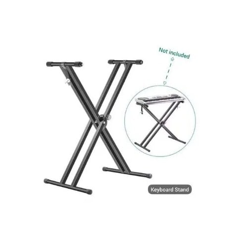 Adjustable And Foldable Double-braced Keyboard Stand