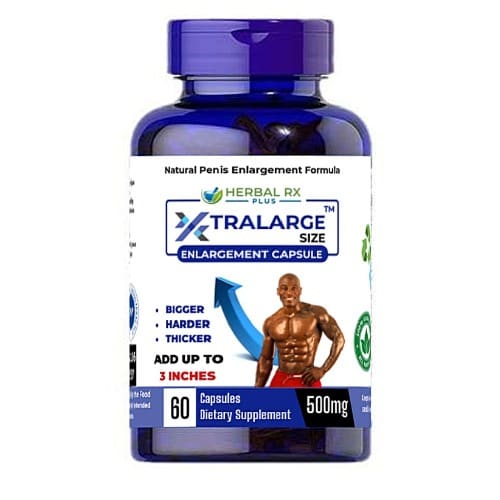 HERBAL RX PLUS - Xtralarge Size Enlargement Capsule - 60 Cpsules X 3 Bottles