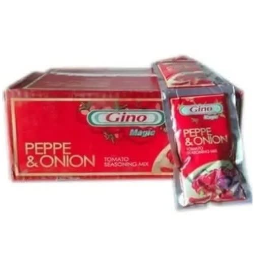 Gino Pepper & Onion Tomato Paste - 1 Carton 65g X 50 Sachets