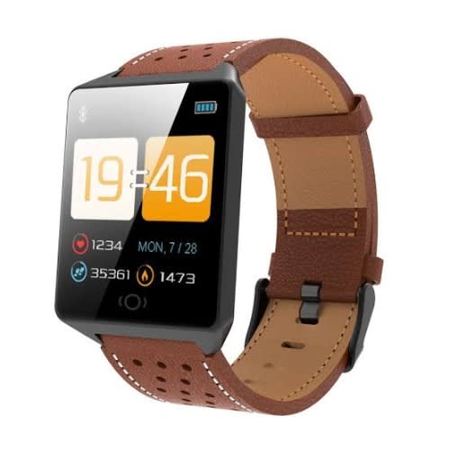 Leather Strap -Fitness  Smart Watch-IP67 Waterproof