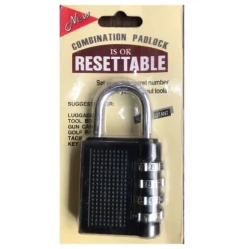 Resettable Combination Padlock - Rust Resistance