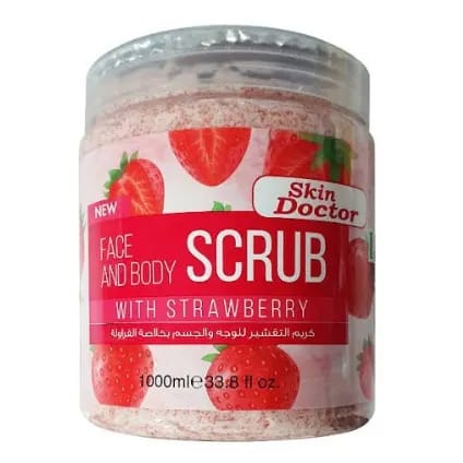 Strawberry Face & Body Scrub - Big Size - 1000ml.