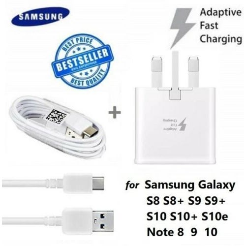 Samsung Galaxy Fast Charge Adaptive Charging Tepy ( C )for S8 S9 S10 A51-white