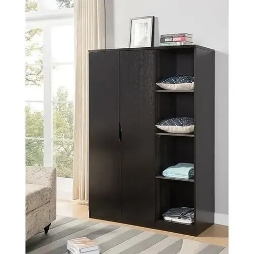 Armoire Chest Wardrobe - Black