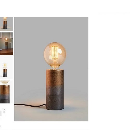 Delaney Metallic Glaze Bulb holder Table Lamp - Bronze