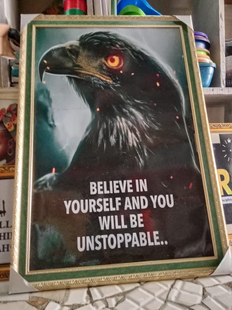 BELIEVE IN YOURSELF AND YOU WILL BE UNSTOPABLE WALL FRAME.