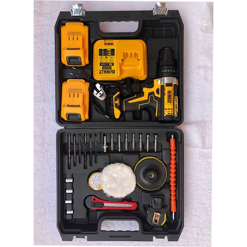 48v Cordless Drill With Polisher And Sandpaper - 28pcs