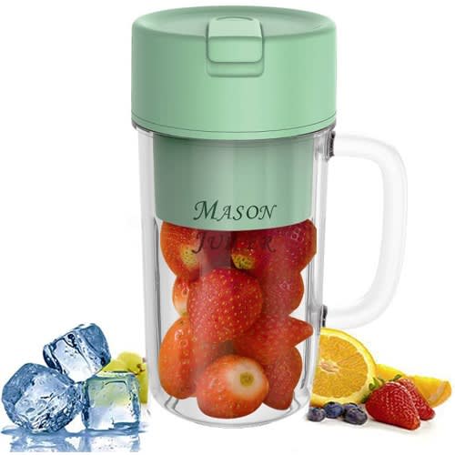 Mason Mini Usb Rechargeable Juicer With Straw -320ml