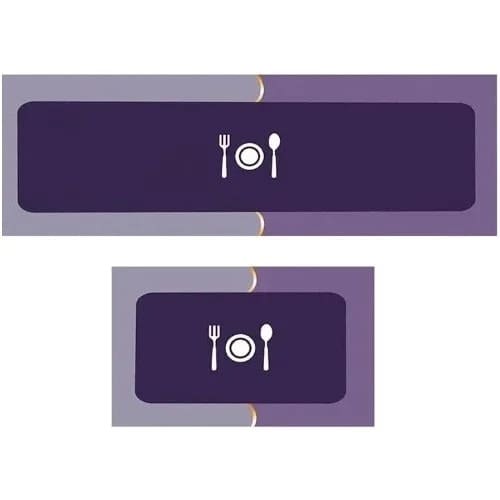 Absorbent Kitchen Rugs / Kitchen Runner Floor Mat - 2 Piece