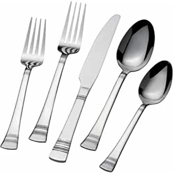 Kensington Stainless Steel Flatware Set  - 53 Pieces - Silver