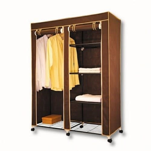 Rolling Mobile Wardrobe Storage Closet 80x60cm