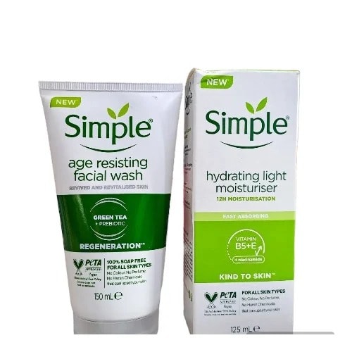 Set Of Two - Age Resisting Wash - 150ml & Hydrating Light - 125ml