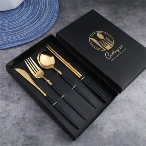 Nordic Tableware Cutlery Set - Gold - 4pcs
