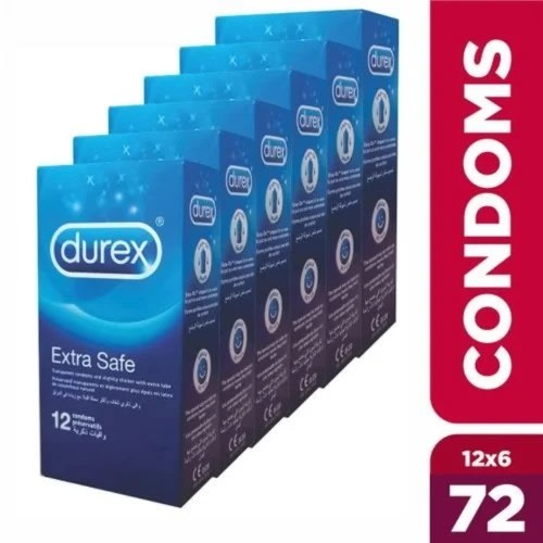 Durex Condoms - Extra Safe - 6 Packs Of 12pcs