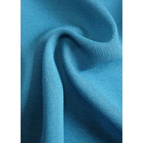 Plain Crepe Fabric Material - 4 Yards - Powder Blue