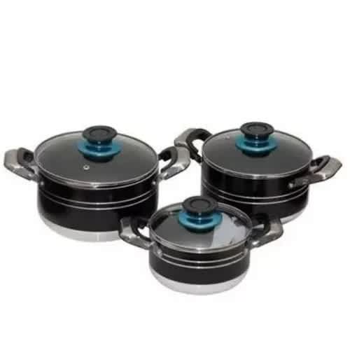 Non-stick Cooking Pots - 3 Pieces