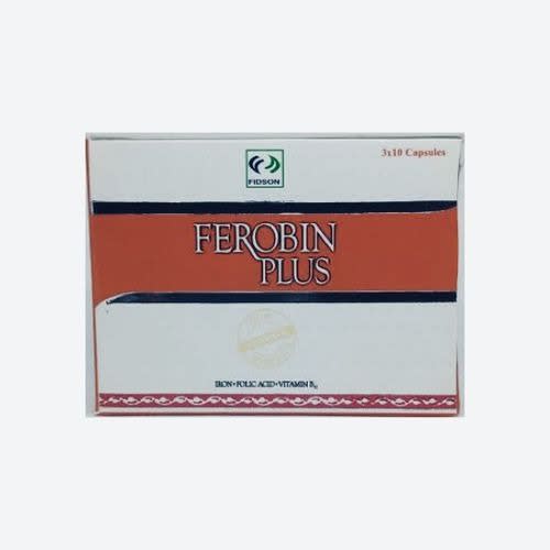 Ferobin Plus Iron - Folic Acid - Vitamins And Minerals Blood Multivitamin Capsules