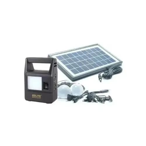 Gdlite Solar Power Led Lamp Lighting System With Usb Power Bank & Head Lamp