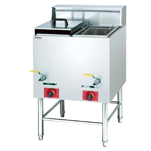 Hgf-74 Double Gas Deep Fryer With Stand - 15l x 2 - 30l