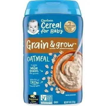 Gerber Baby Cereal 1st Foods - Grain & Grow - Oats - 8ounce
