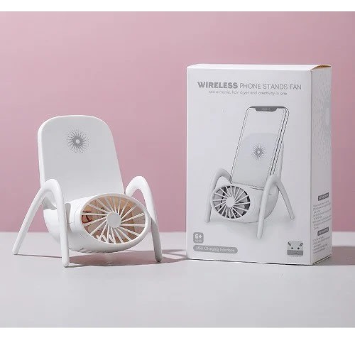 Usb Desk Fan 2-in-1 Mobile Phone Holder