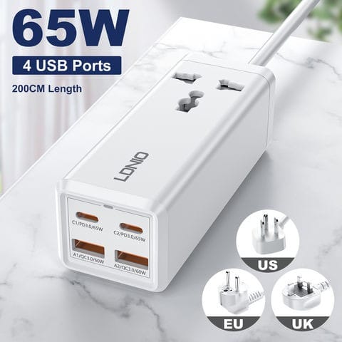 Sc1418 USB C Universal Desktop Power Strip - 65w