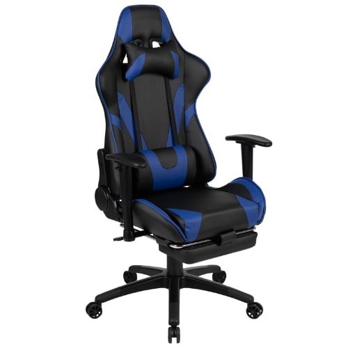 Ergonomic Gaming Swivel Chair - Blue & Black