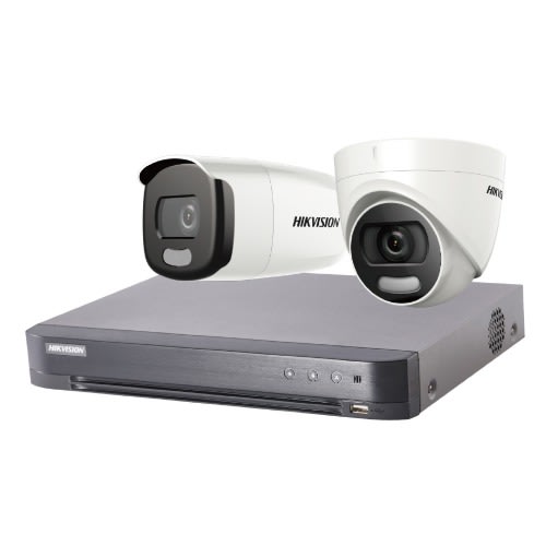 2 ColorVU 2MP Complete CCTV DVR Surveillance Camera System