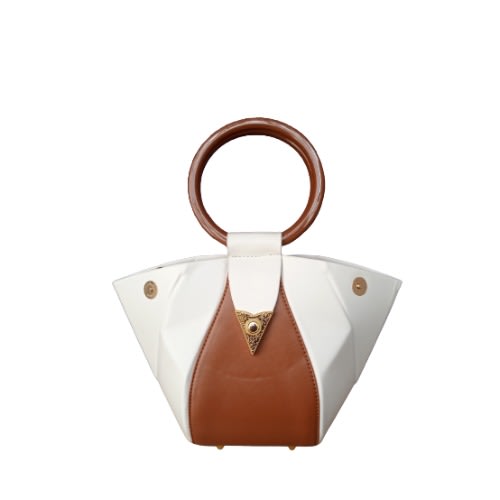 Ring Hand Fashion Bags - Brown -9" - 23×28cm