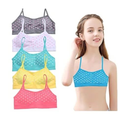 Multicolor Girl Child Bra Tube With Foam - 6pcs
