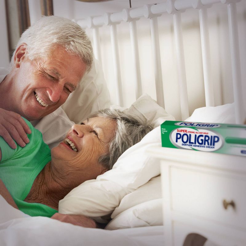 Poligrip Super Strong All-Day Hold Denture Adhesive Cream - 2.4oz/4pk