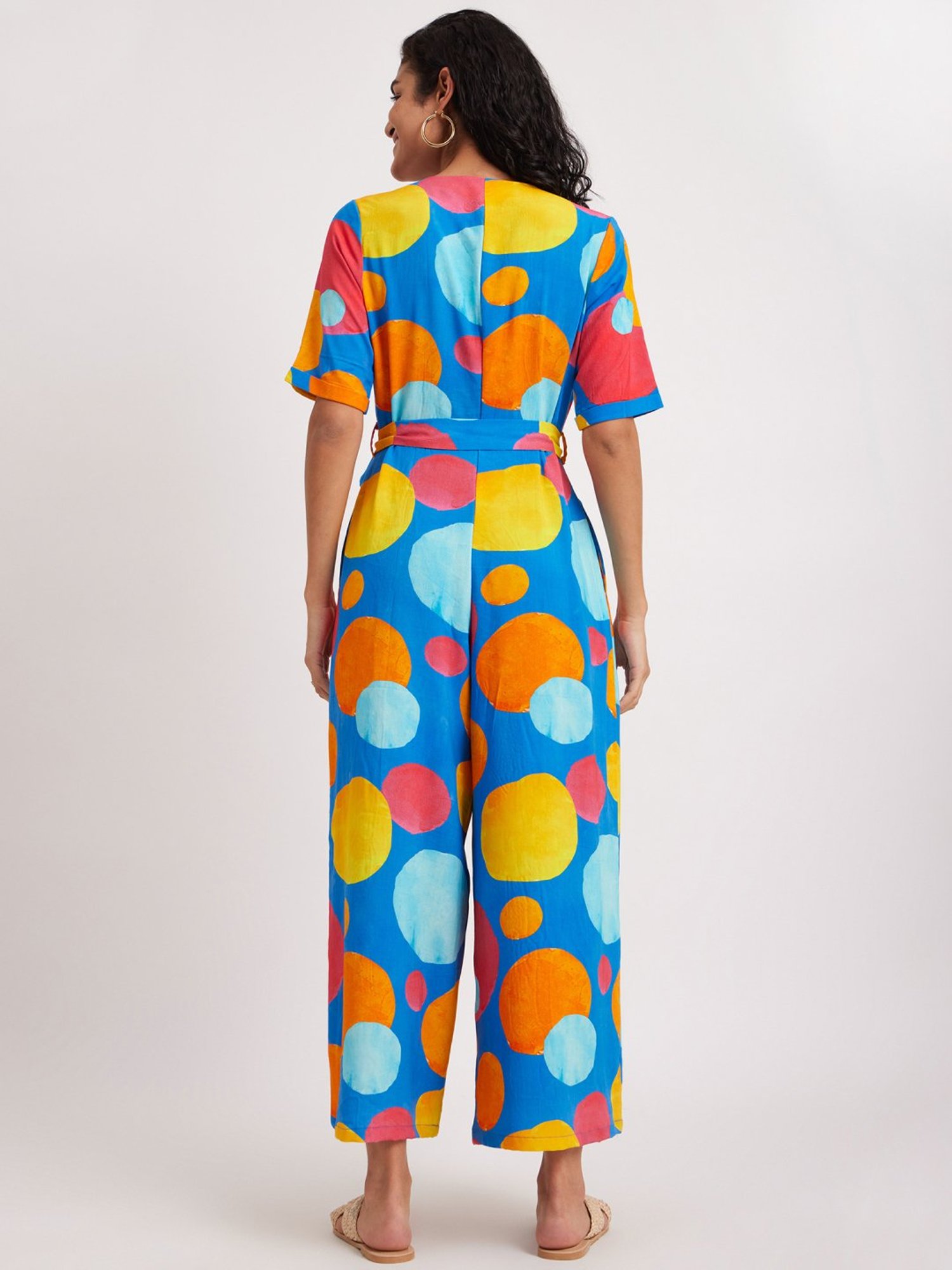 Pink Fort Multicolored Polka Dots Jumpsuit