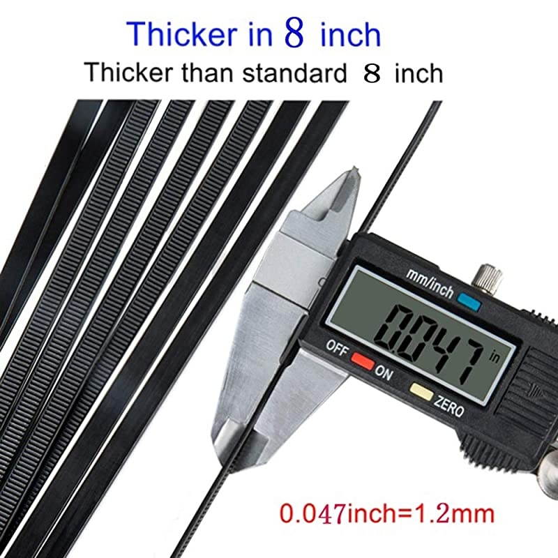 ties 12 inch Black small Nylon Cable ties 100 per pack for Indoor and Outdoor Uses 3 latches for stronger locks With 60 Pounds Tensile Strength