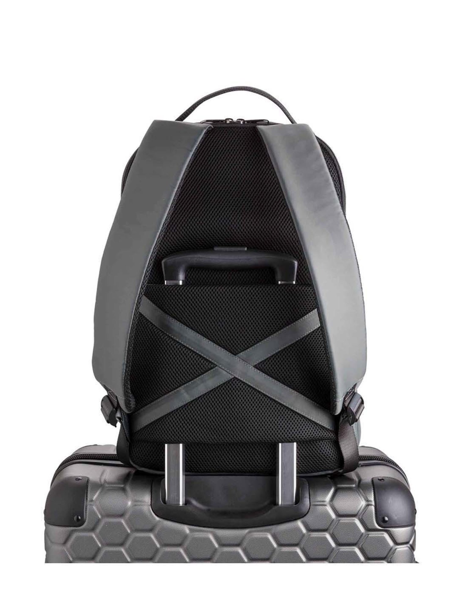 Carpisa Grey Landon GO Medium Laptop Backpack