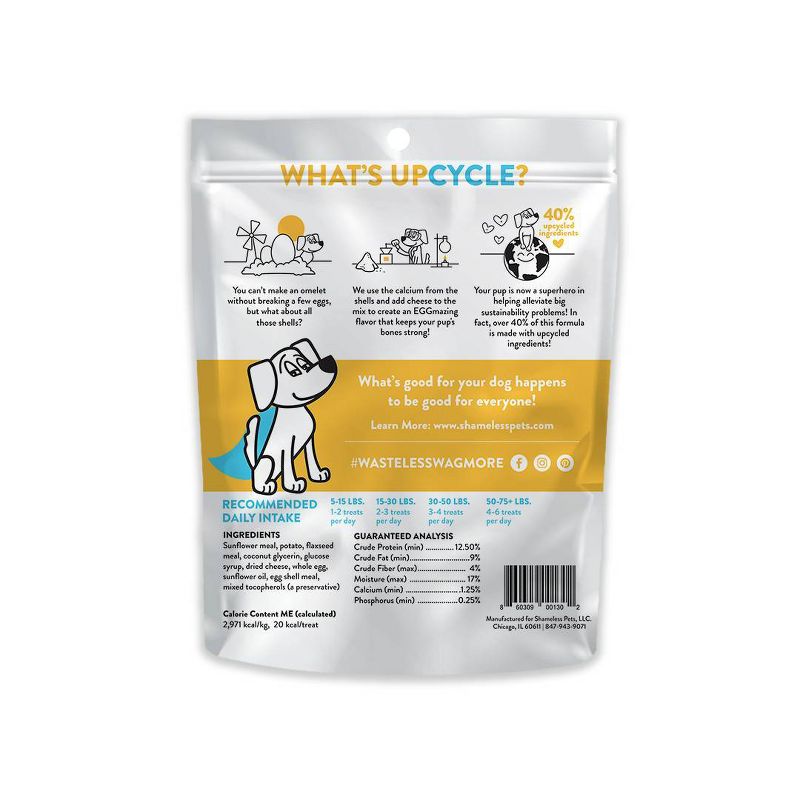 Shameless Pets Break and Egg Flavor Soft Baked Chewy Dog Treats - 6oz