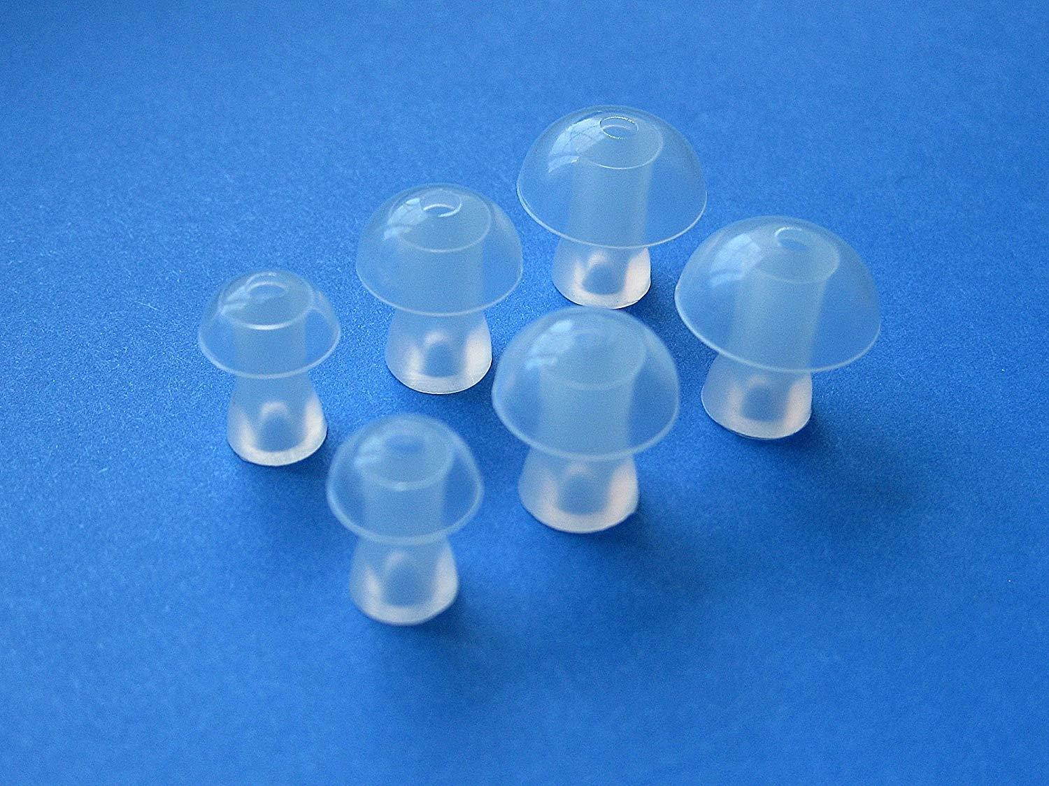 6 pcs S/M/L Soft Replacement Mushroom Domes Eartips Earbuds for Shure SE Series: SE110 SE115 SE210 SE315 SE420 SE425 SE530 PTH SE535 and Shure E3c E4c E4G E5c I3C i4c SCL3 SCL4 SCL5 In Ear Earphones