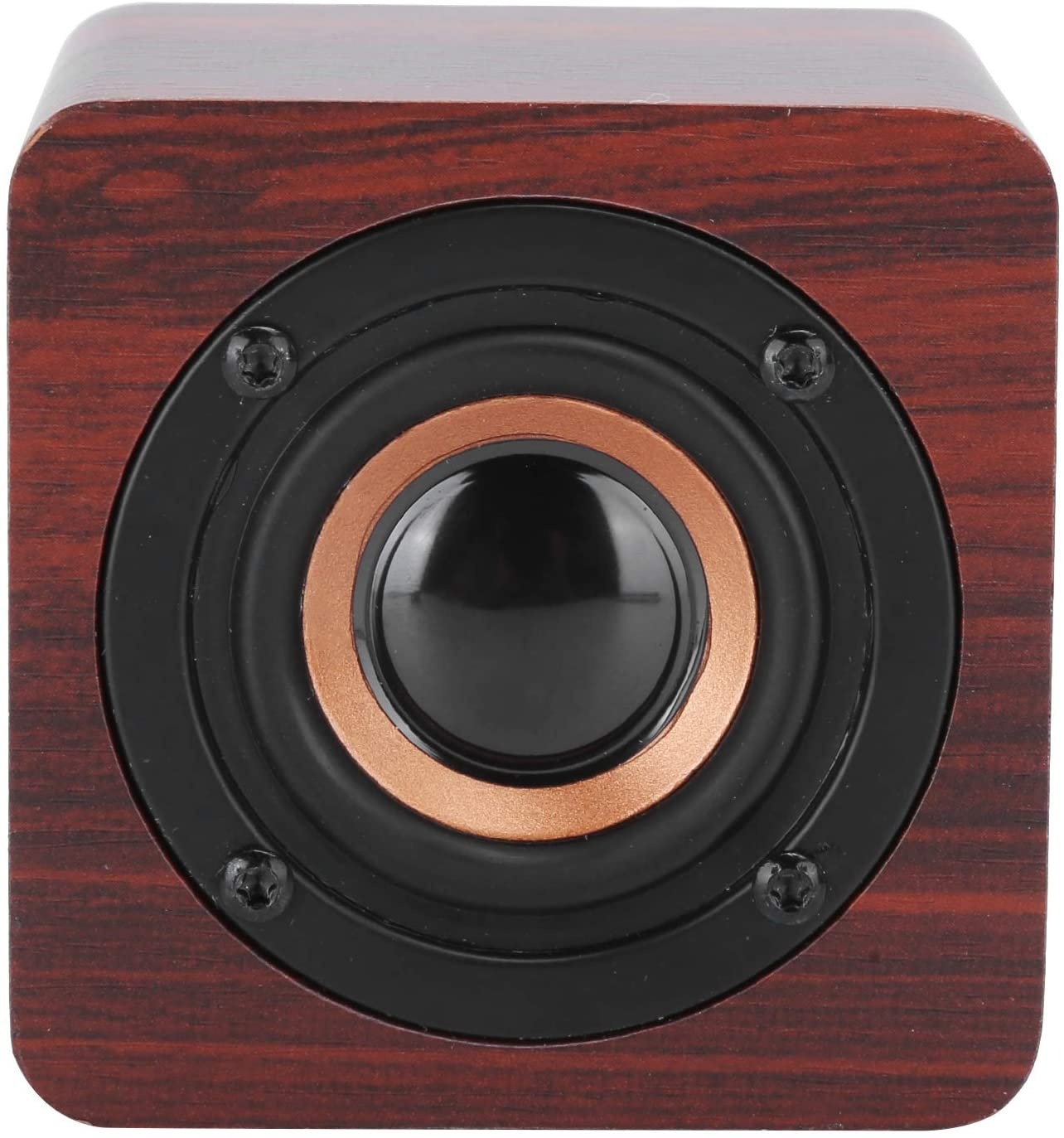 01 Wireless Wood Durable Bluetooth Speaker, Loudspeaker, 3W Lightweight for Bathroom Home(Red Wood Grain)